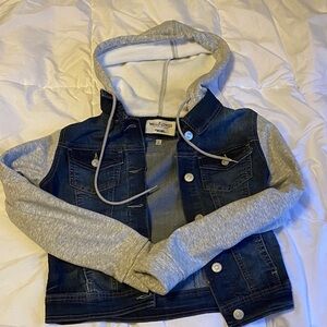 Wallflower Denim Jacket with Gray Sleeves